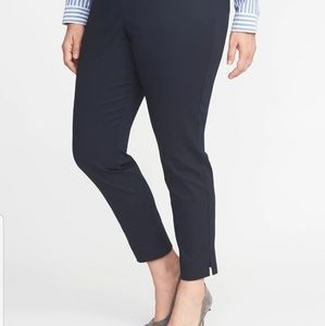 High rise navy pants